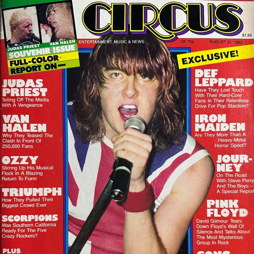 Circus Magazine (8/31/83) Ozzy, Van Halen, Iron Maiden, Journey, Pink Floyd, Ads
